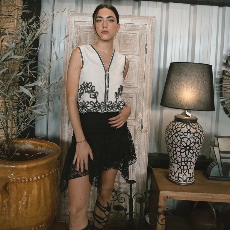 Falda Encaje Mujer