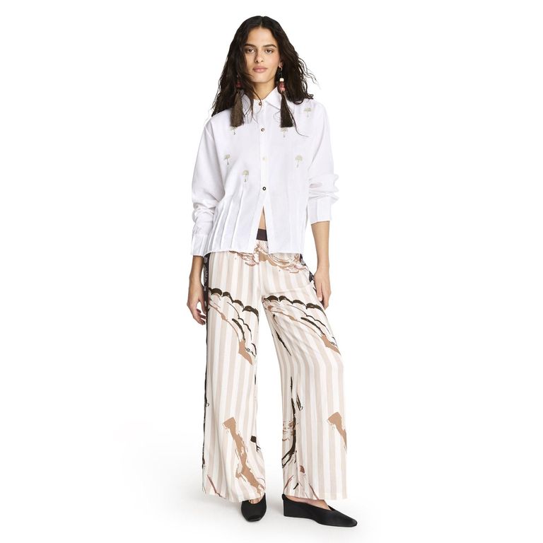 Pantalón Rayas Estampado Mujer