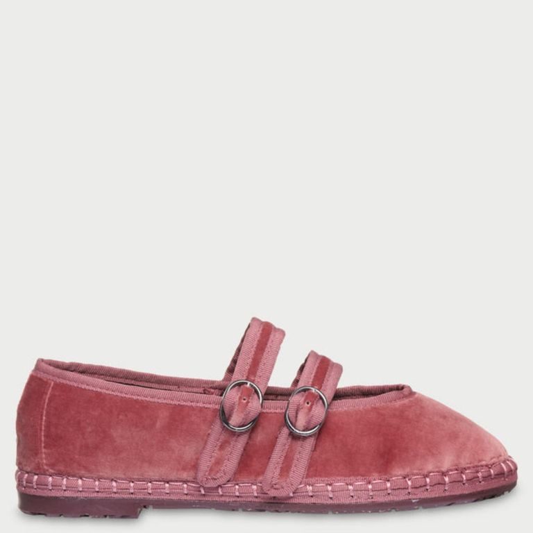 Ballerina Mujer Terciopelo Rosado