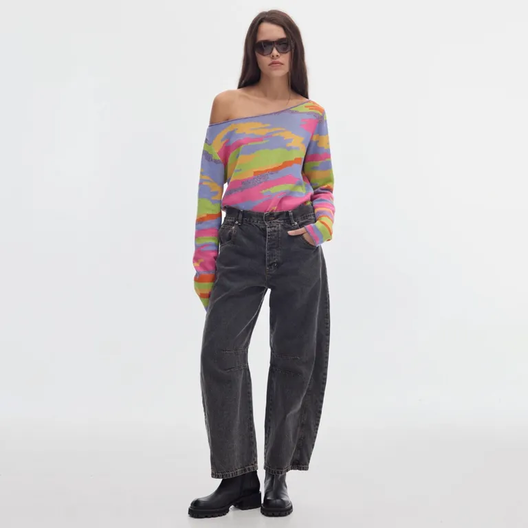 Jeans Barrel 100% Algodón Mujer