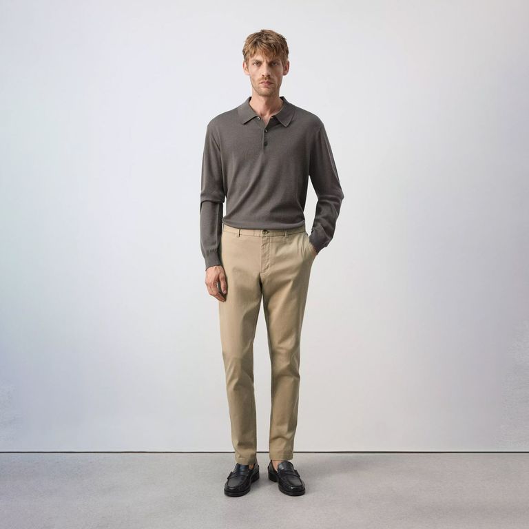 Pantalón Barna Slim Fit Chino Sarga Hombre