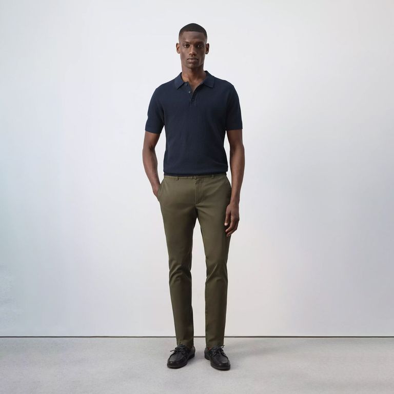 Pantalón Barna Slim Fit Chino Sarga Hombre