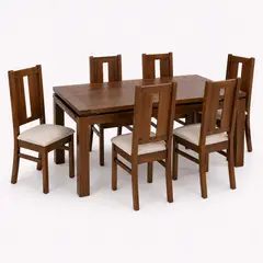 DAGON - Juego Comedor 6 Sillas Turin Café