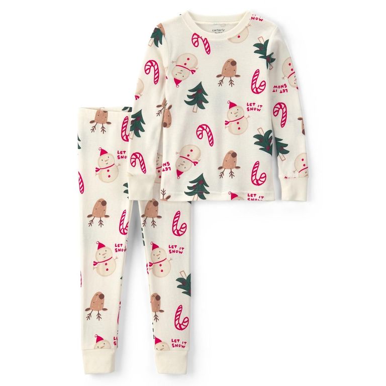 Pijama 2 Piezas Algodón Navidad Bebé Unisex 9 A 24 Meses