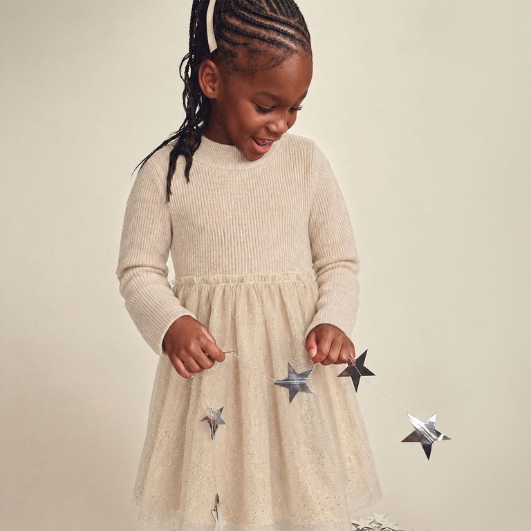 Vestido De Tul Brillante  Niña 2 A 5 Años