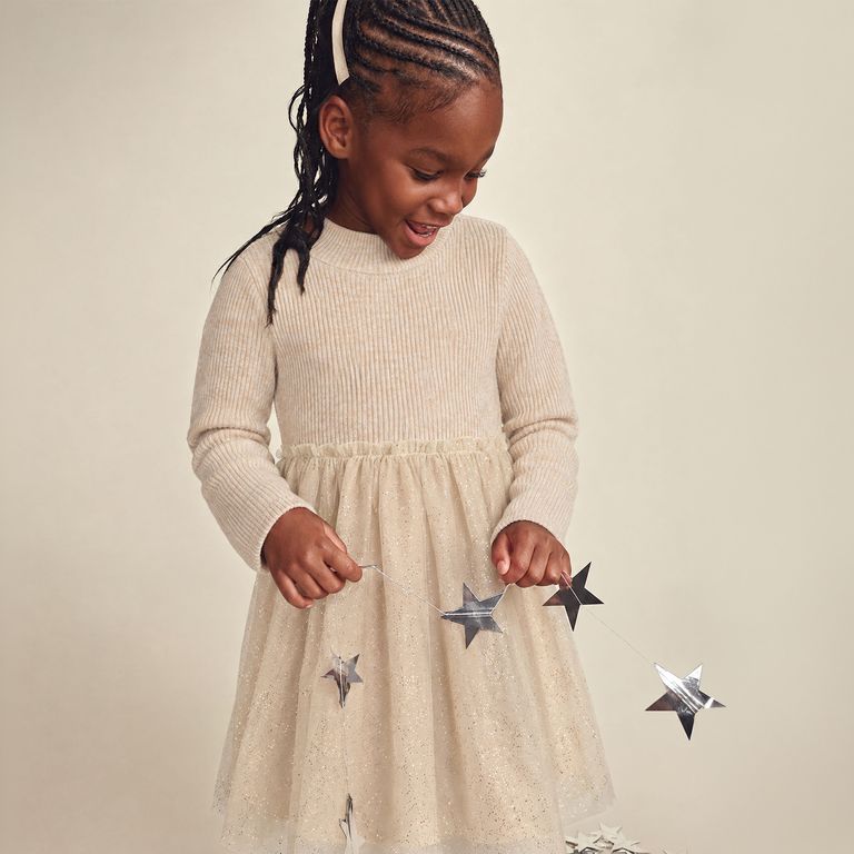 Vestido De Tul Brillante  Niña 2 A 5 Años