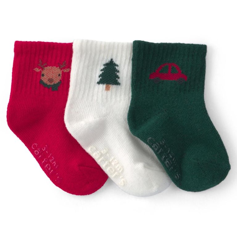 Pack 3 Pares de Calcetines Navidad Bebé Niño Carter´s