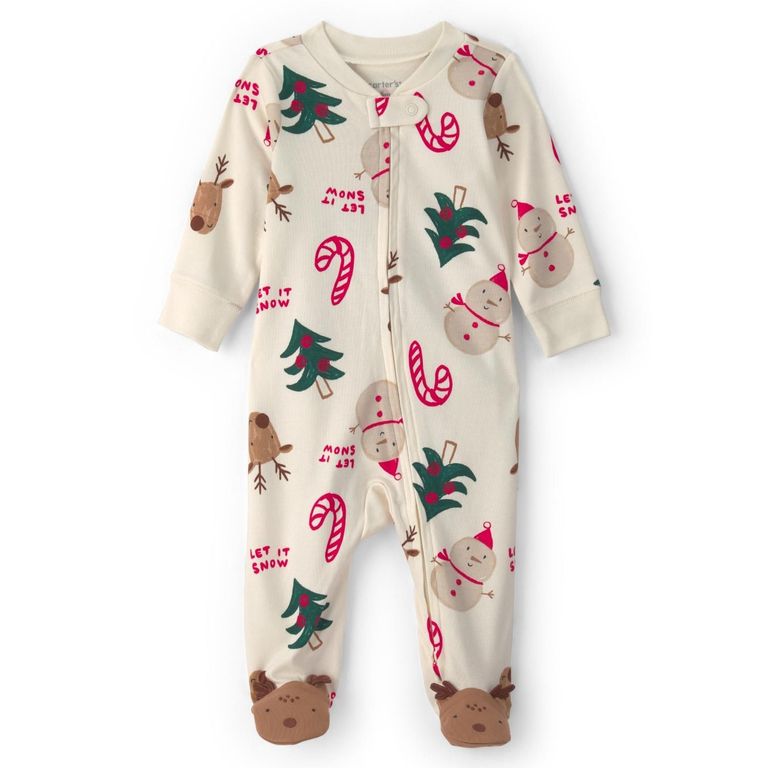 Pijama Algodón Navidad Bebé Unisex Rn A 9 Meses