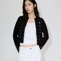 MANGO - Chaqueta Punto Fino Botones Mujer