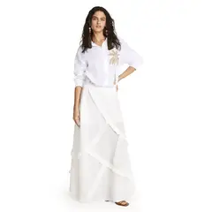 VDAMIANI - Blusa Palm Bordada 100% Lino Mujer