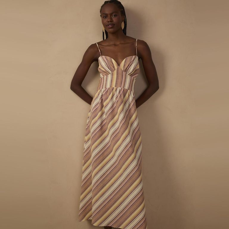 Vestido Algodón Rayas Mujer