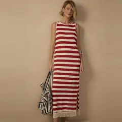 DRESS TO - Vestido Rayas con Algodón Mujer