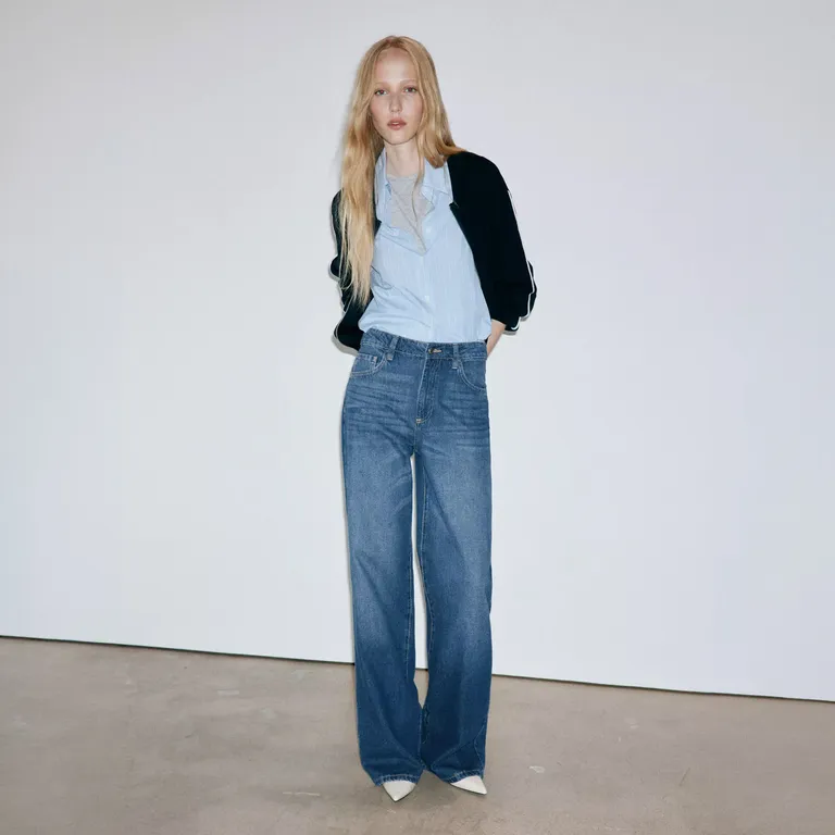 Jeans Danila Wide Leg Tiro Alto Mujer