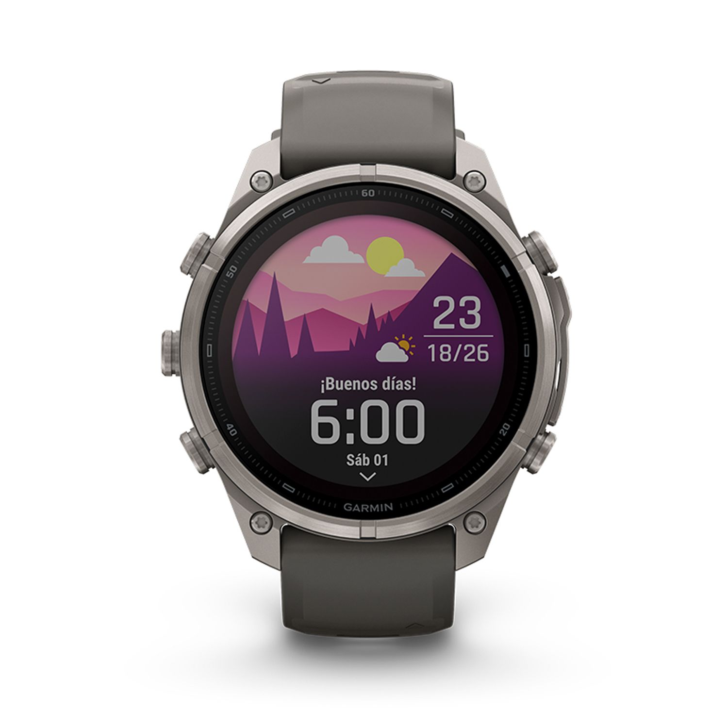 GARMIN Smartwatch Fenix 9 Pro 47Mm Solar Titanio Gray Pebble/Plata