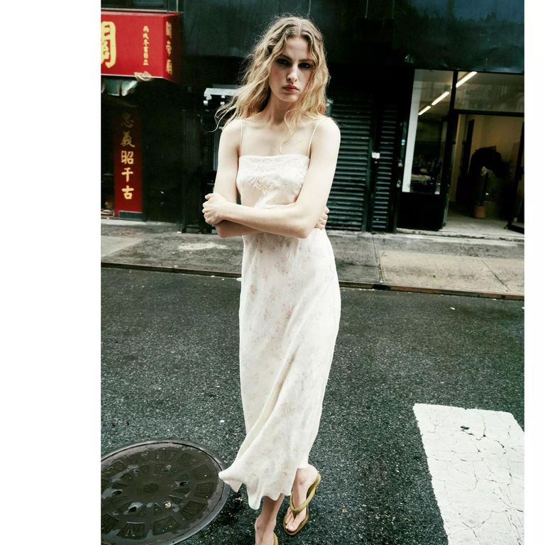 Vestido Estampado Floral Encaje Mujer