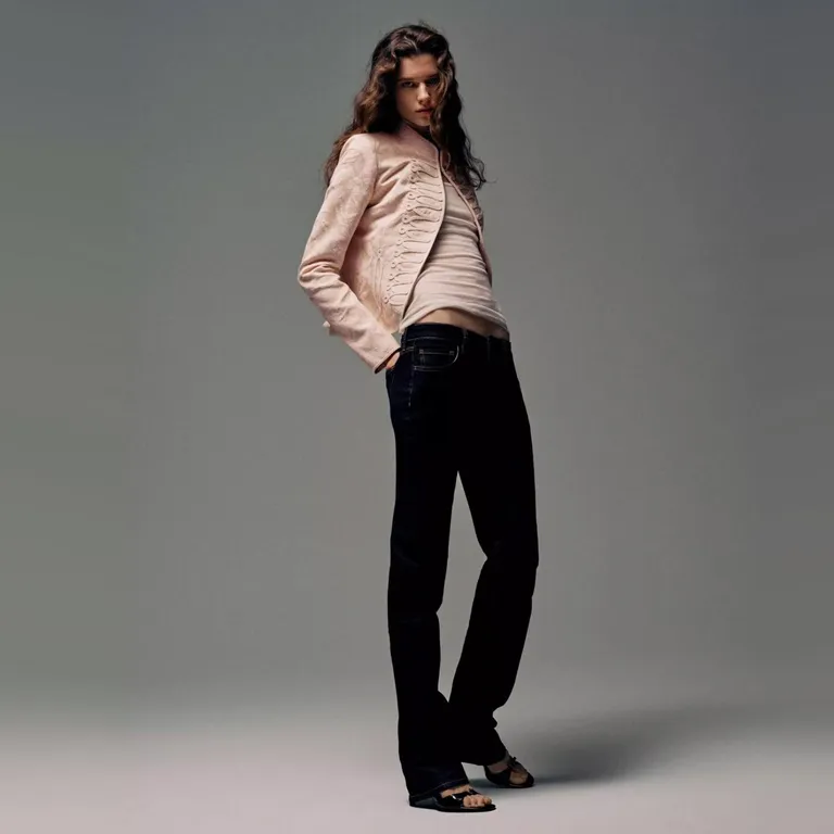 Jeans Slim Tiro Bajo Mujer