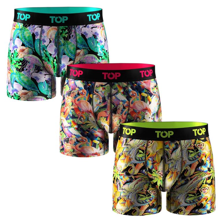 Pack De 3 Boxers Medios Microfibra Hombre