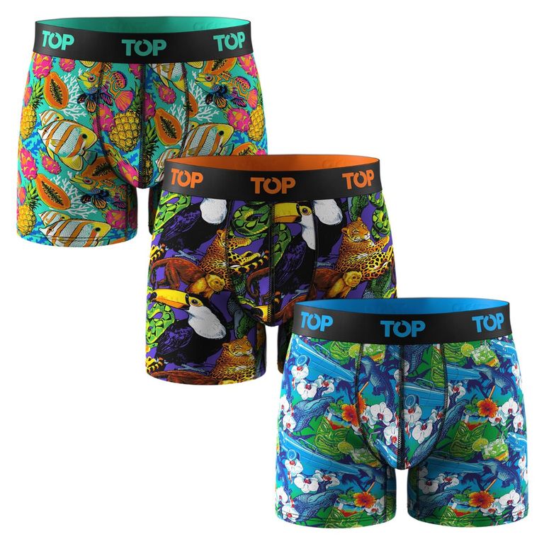 Pack De 3 Boxers Medios Algodón Hombre