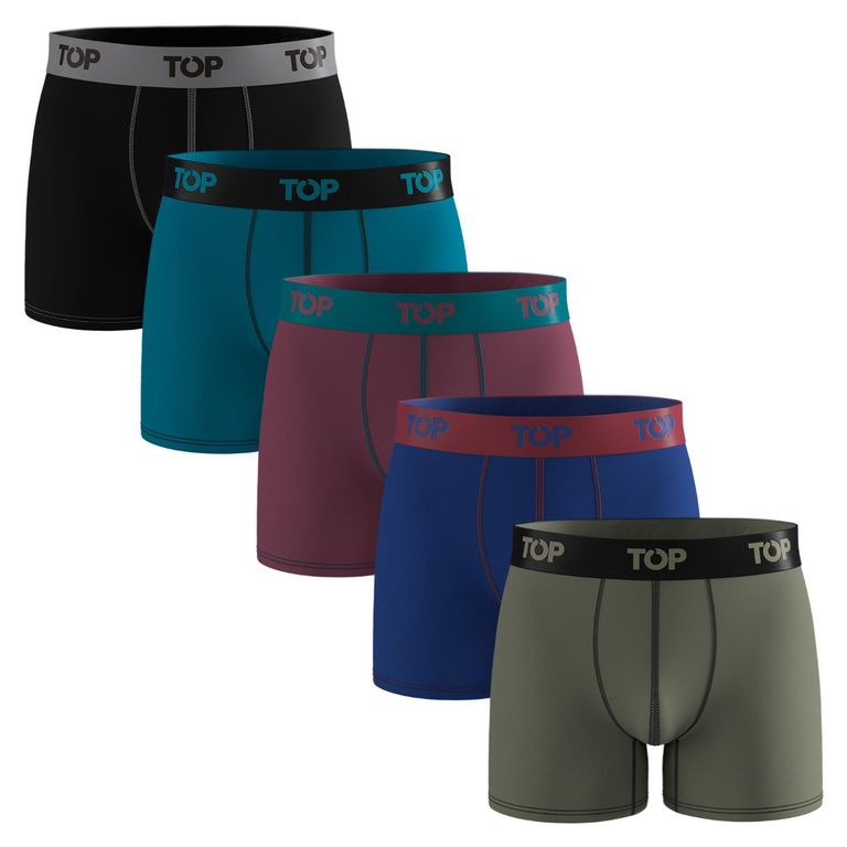 Pack De 5 Boxers Medios Algodón Hombre