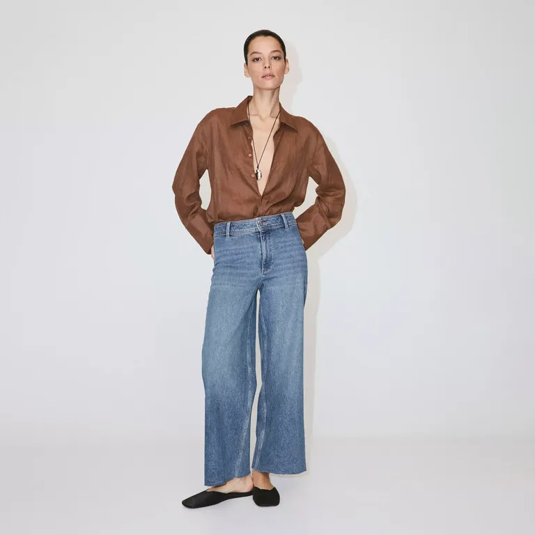 Jeans Catherin Culotte Tiro Alto Mujer
