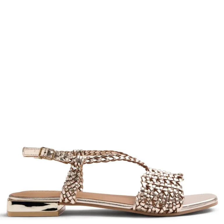 Sandalia Mujer Cuero Gris