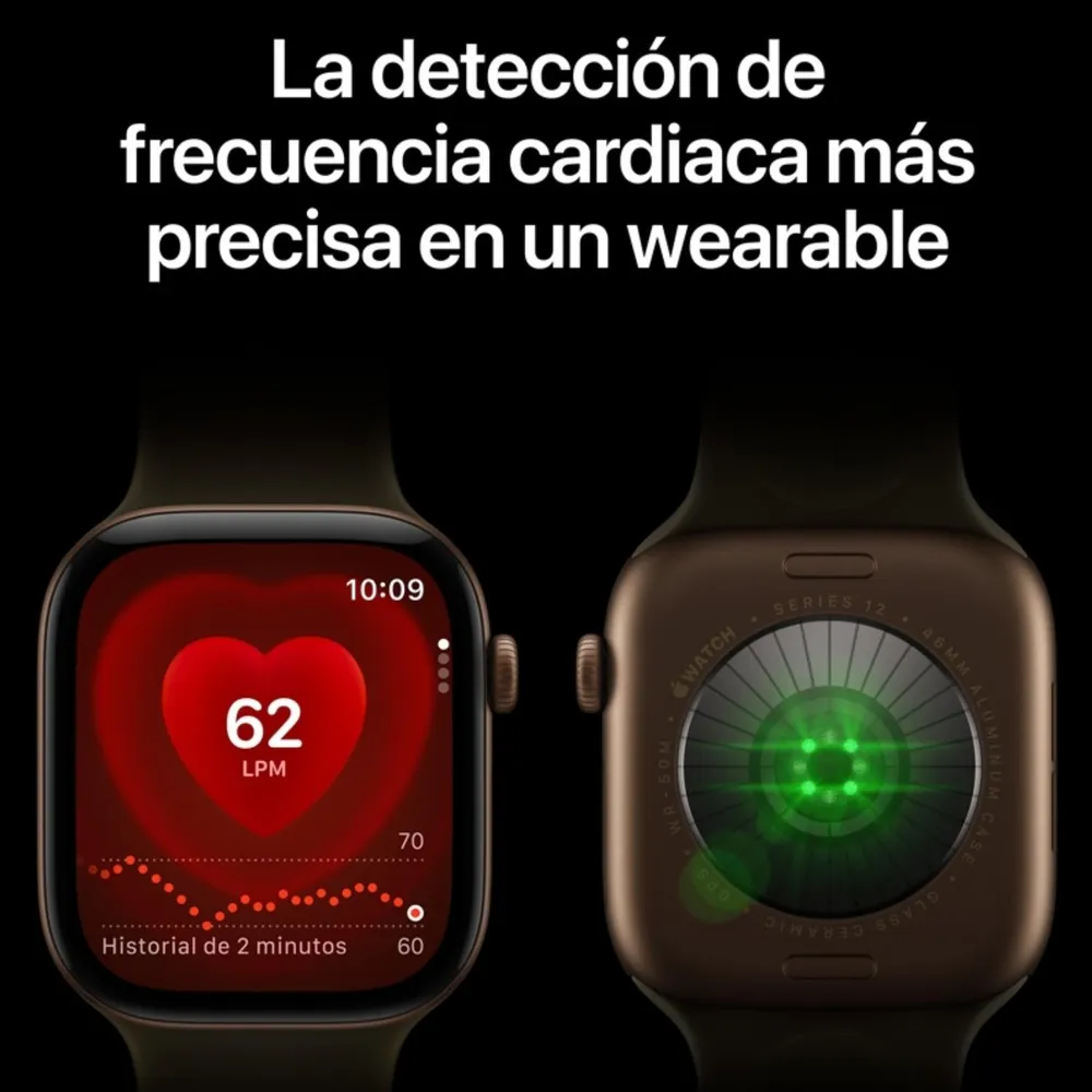 Watch Series 12 GPS • Caja de aluminio de 46 mm • Correa deportiva - Negro / S/M, foto 3