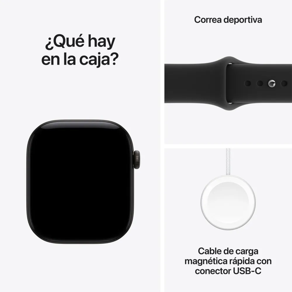 Watch Series 12 GPS • Caja de aluminio de 46 mm • Correa deportiva - Negro / M/L, foto 8