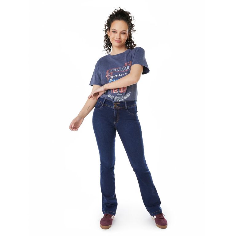 Jeans Baggy Tiro Medio Mujer