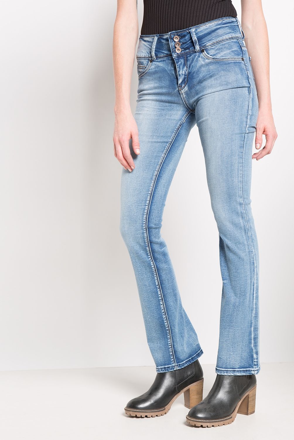 EFESIS - Jeans Mujer Slouchy Tiro Medio Algodón Efesis