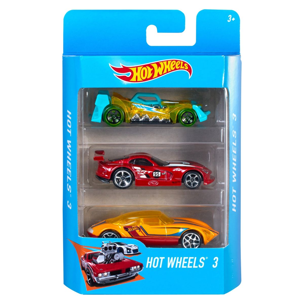 HOT WHEELS - Auto De Juguete Paquete De 3 Autos (Contiene Producto Al Azar Del Surtido) Hot Wheels