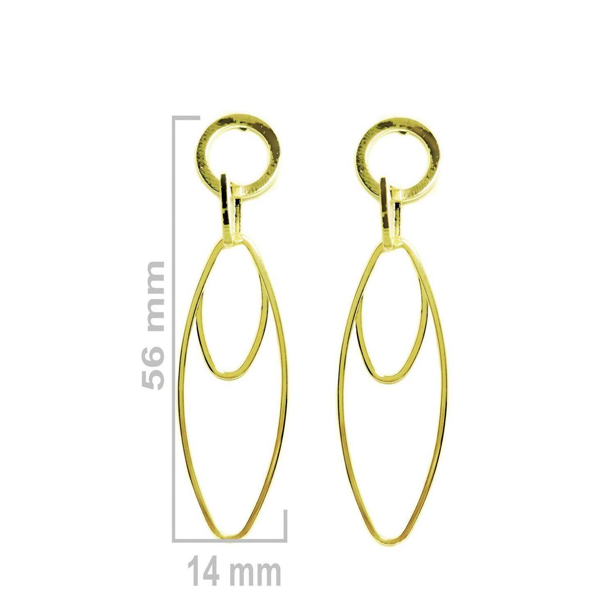 COGGIOLA - Aros Zoe Enchapado Oro 18K