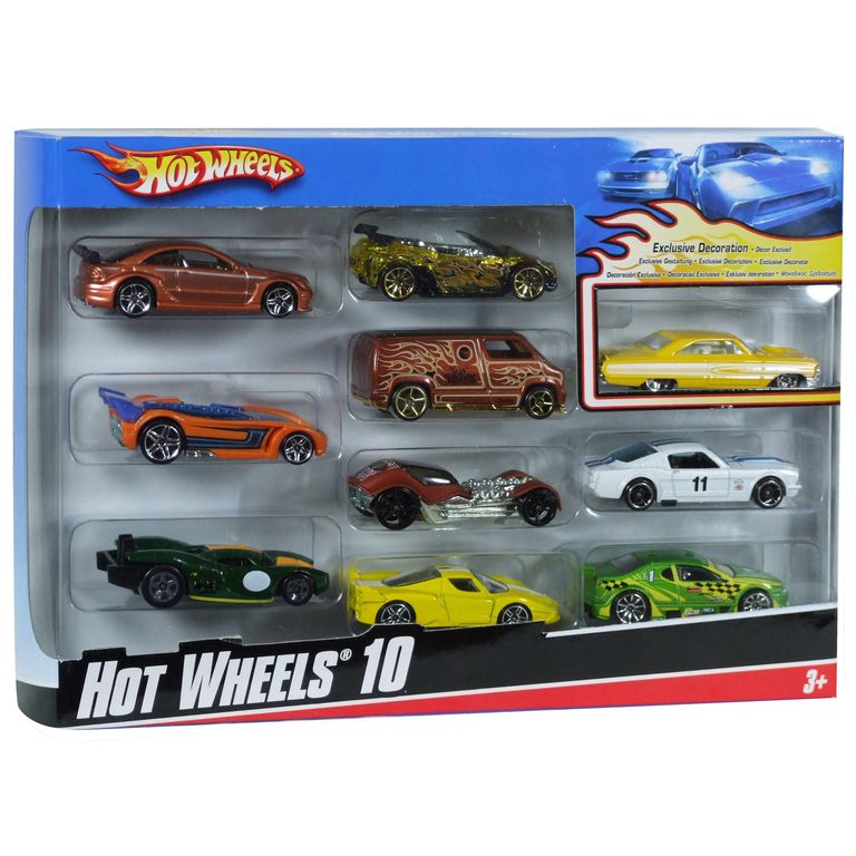 Juguete Pack Autos Hot Wheels MATTEL Pack De 10 Autos De Juguete
