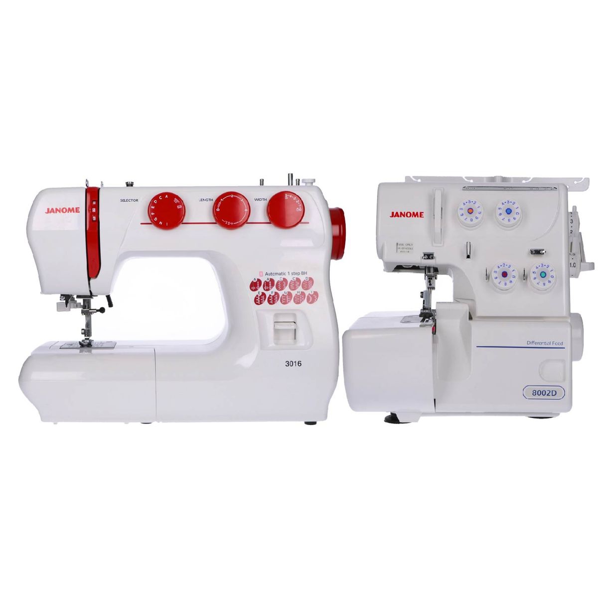 JANOME - Combo Máquina 3016 + 8002D Janome