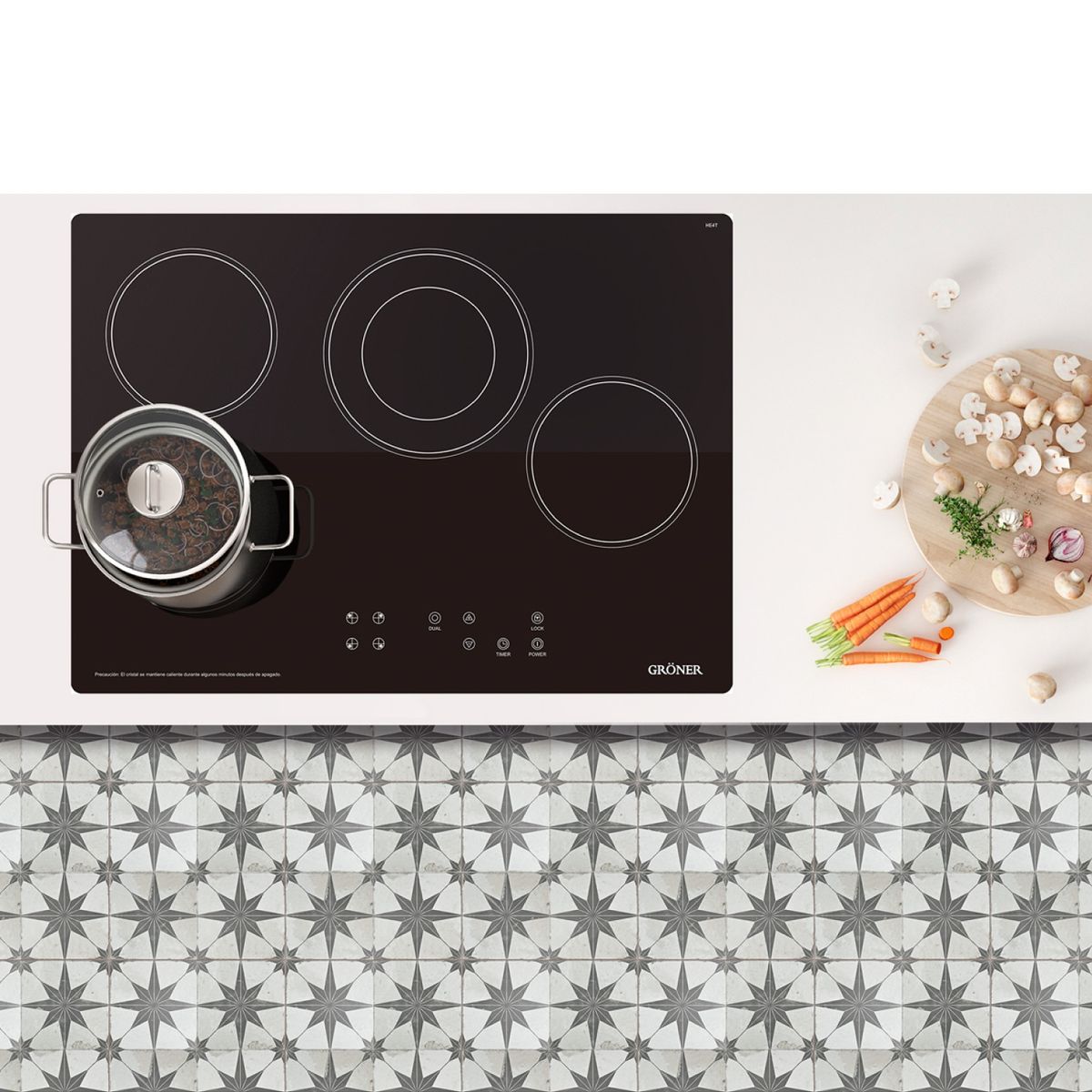 GRONER - Encimera Vitrocerámica 4Q Touch