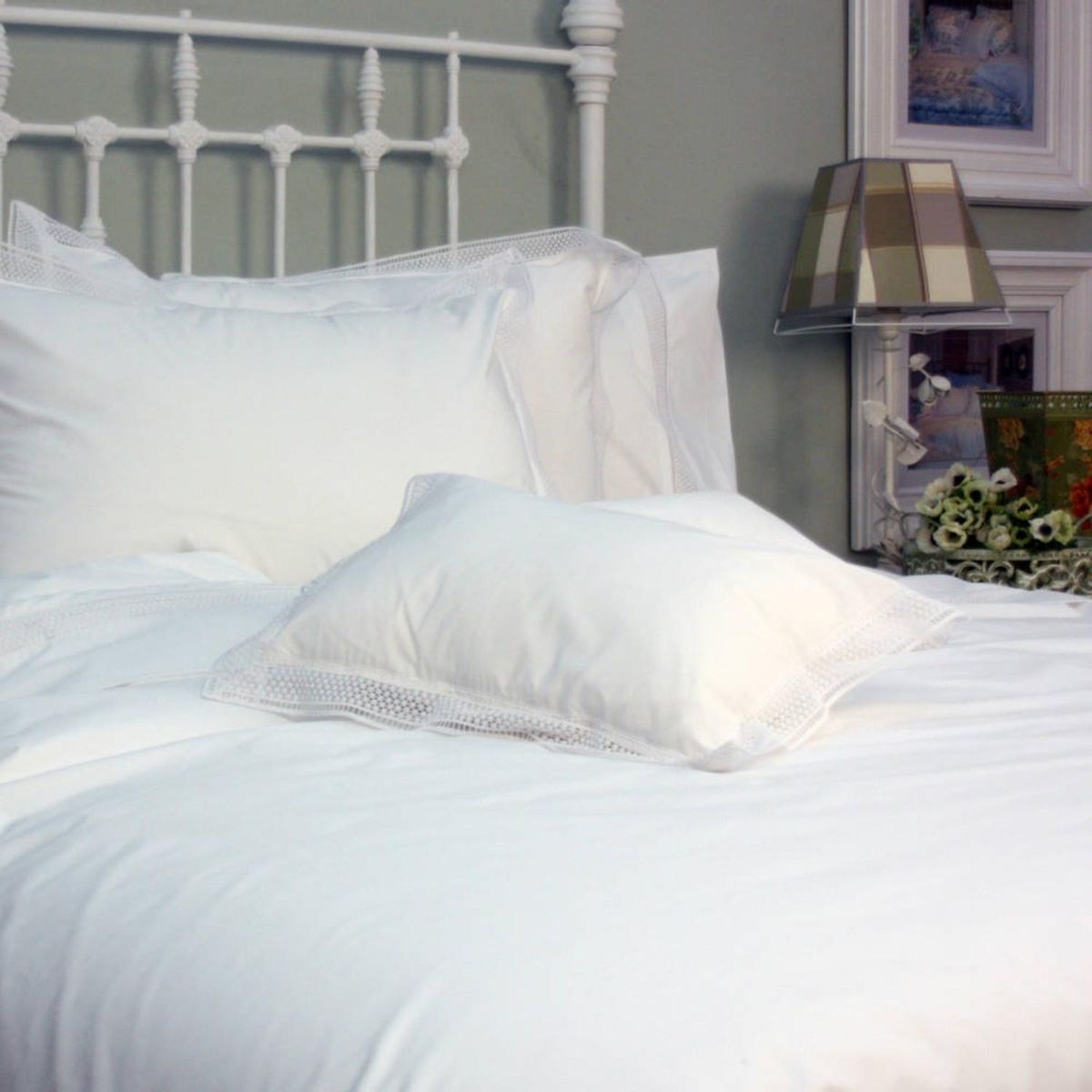 NINA HERRERA - Cubreplumón Básico Macramé Crudo 220 Hilos Super King Nina Herrera