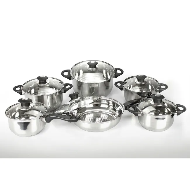 MAGEFESA - Batería De Cocina De Acero Inoxidable Monterrey 12 Piezas Magefesa