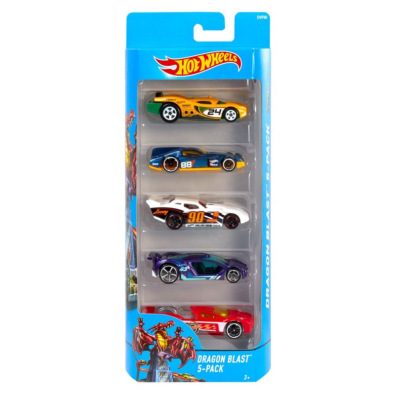 HOT WHEELS - Auto de Juguete  Paquete de 5 Autos Hot Wheels