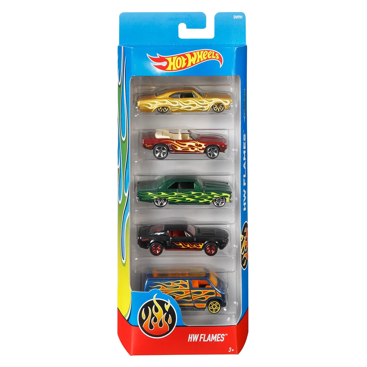HOT WHEELS - Auto de Juguete  Paquete de 5 Autos Hot Wheels