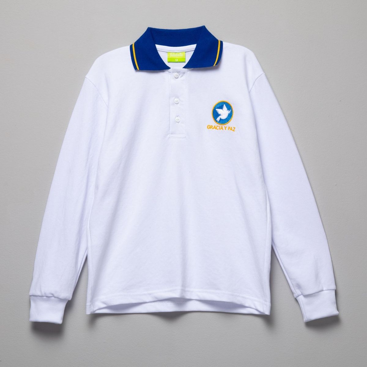 COLEGIO GRACIA Y PAZ - Polera Escolar Pique Unisex Niño Algodón Colegio Gracia y Paz