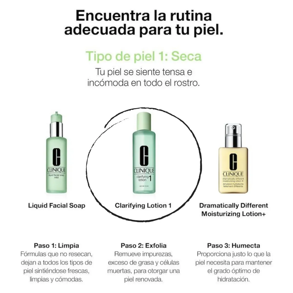 CLINIQUE - Locion Exfoliante Clarifying 1 Piel Seca 200 ml Clinique