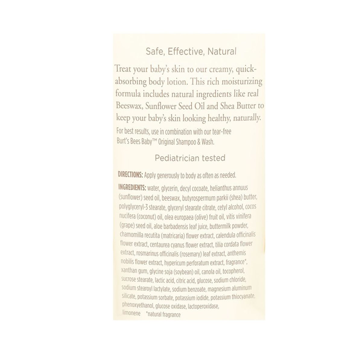 BURTS BEES - Locion Nutritiva Baby Bee Para Bebes 170 G Burts Bees