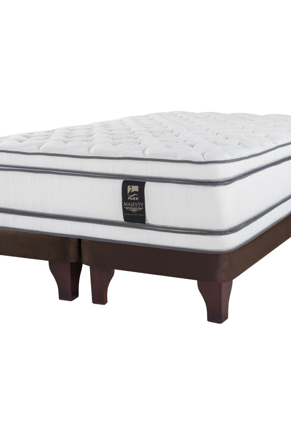 FLEX - Cama Europea Majesty Choc 2 Plazas X 2.00Mt Base Dividida Flex