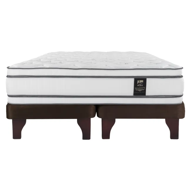 FLEX - Cama Europea Majesty Choc 2 Plazas X 2.00Mt Base Dividida Flex