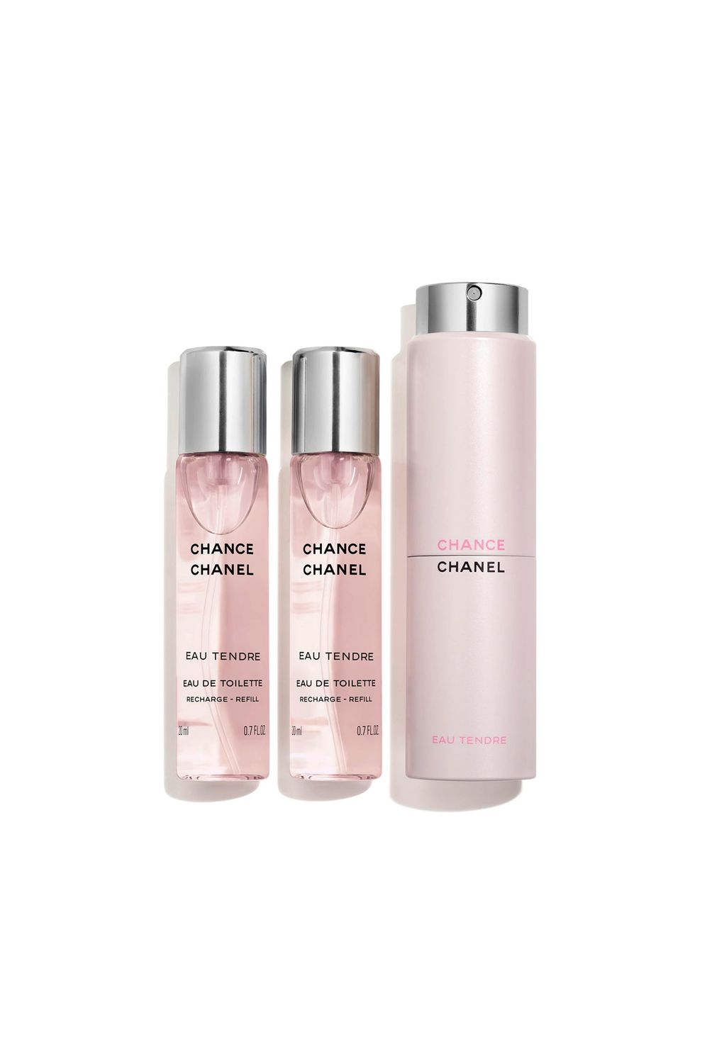 CHANEL CHANCE EAU TENDRE 3本セット 20ml CHANEL CHANCE EAU TENDRE Eau de Toilette Twist and Spray 3x20 ml
