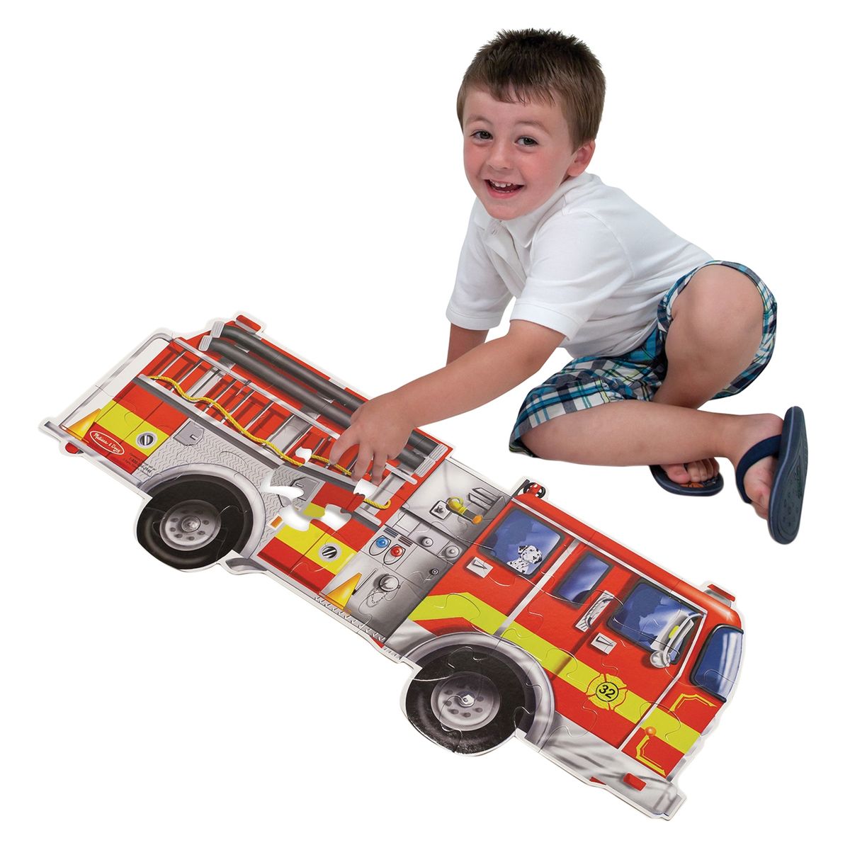 MELISSA & DOUG - Melissa & Doug Puzzle Camión de Bomberos 24 Piezas