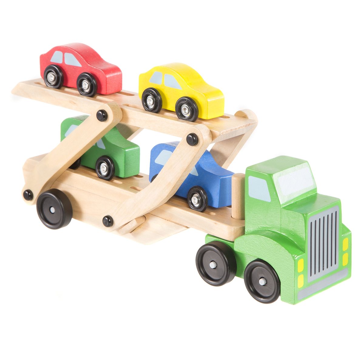 MELISSA & DOUG - Caramba Camion De Madera Porta Autos Melissa & Doug