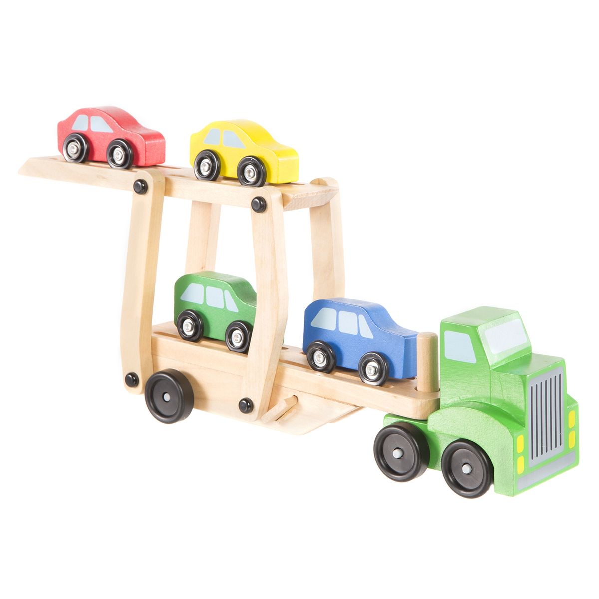 MELISSA & DOUG - Caramba Camion De Madera Porta Autos Melissa & Doug