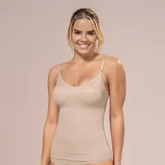 LEONISA - Camiseta Reductora Control Medio Mujer