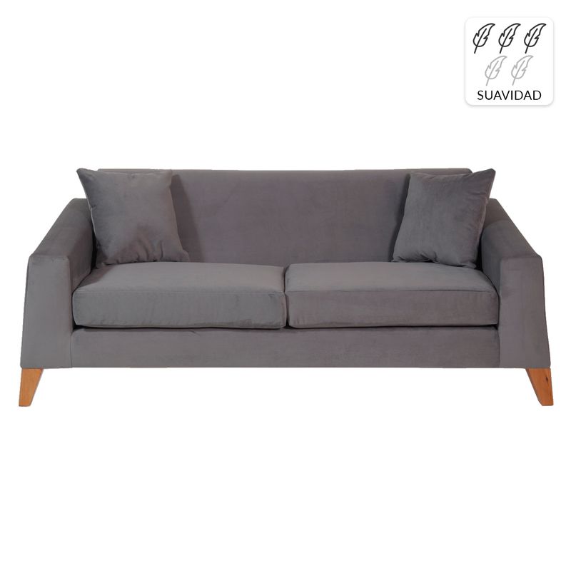 BARRA DESIGN - Sofá 3 Cuerpos Tela Finland Barra Design