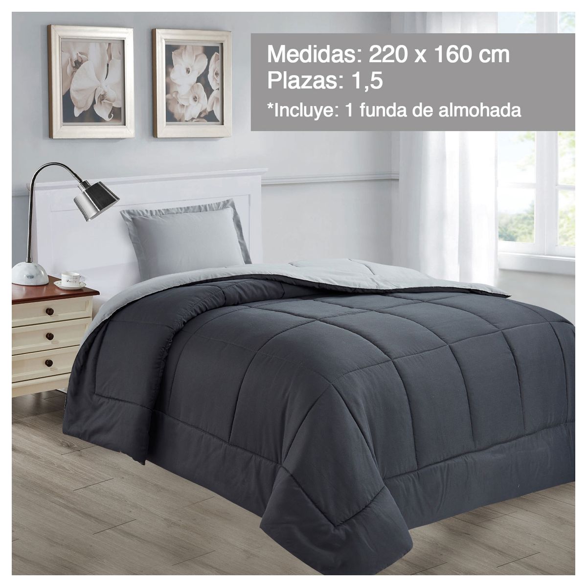 NOVAHUS - Plumón Reversible Marnie 1,5 Plazas